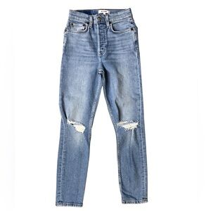 Re/Done High Rise Blue Jeans Classic Style